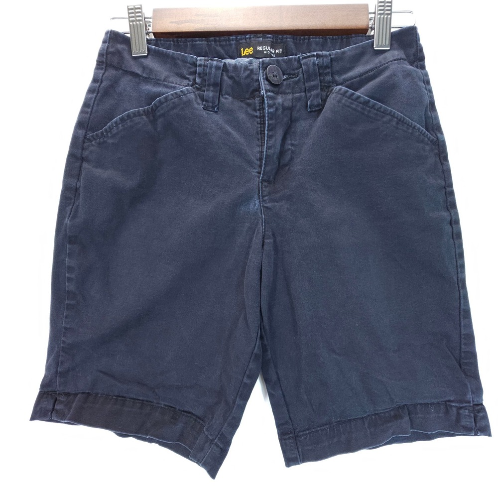 Lee Shorts Womens 0 Black Regular Fit Mid Rise Chino Stretch Casual‎ Golfing
